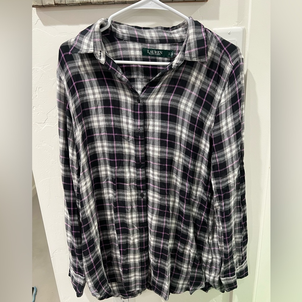 LAUREN Ralph Lauren long sleeve bottom up camisole